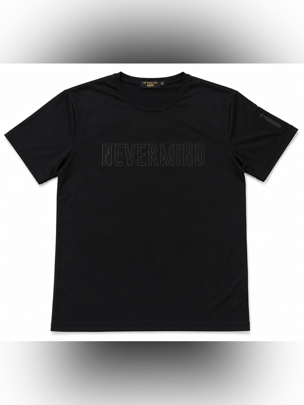 NOPE 'NEVERMIND' Black Graphic Tee